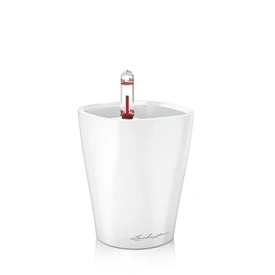 Image de Lechuza Pot de Fleurs d&#039;Interieur MiniDeltini Réserve d&#039;Eau Intégrée Coloris Blanc Ø 10 x 13 cm