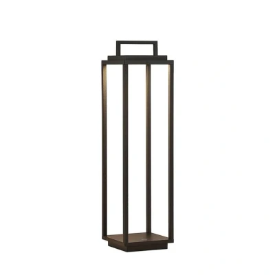 Image de Lucande luminaire d&#039;extérieur LED Elaja, noir, batterie, USB, intensité