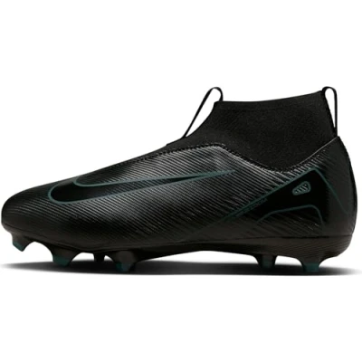 Image de Nike Performance JR ZOOM 10 ACAD FGMG Unisex Chaussures de foot à crampons pour enfants, Taille: 32, Black/deep jungle Matière synthétique / textile