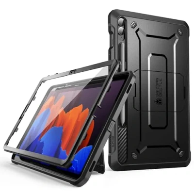Image de Coque Intégrale pour Galaxy Tab S9 FE Plus Antichoc avec Béquille Noir Neuf