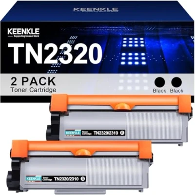 Image de KEENKLE TN2320 TN 2320 Compatible pour Brother 2310 TN2310 Toner MFC L2700DW L2700DN DCP L2520DW HL L2340DW L2740DW L2720DW L2300D L23666 0DN (Noir, 2 Pack)