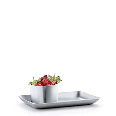 Image de Blomus 63610 Basic Plateau Acier Inoxydable Gris 17 x 11 1,5 cm