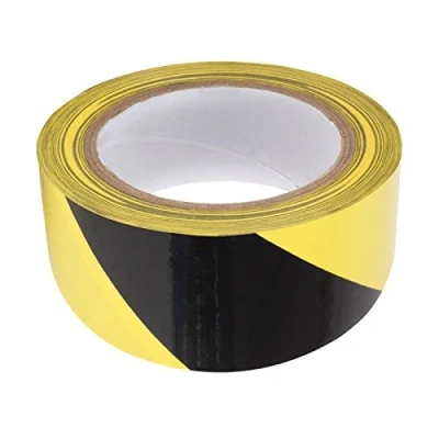 Image de Rubalise de chantier jaune et noir 50 mm x 100 m Ruban signalisation travaux balisage périmètre sécurité zone danger