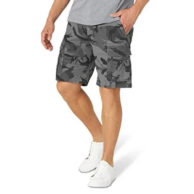 Image de Wrangler Authentics Pantaloncini Cargo Elasticizzati Classici Shorts, Anthracite Camo, 32 Hommes