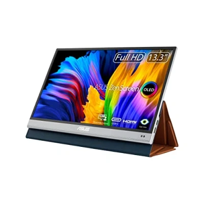 Image de ASUS Zenscreen OLED MQ13AH Ecran PC Portable 13,3&quot; FHD Télétravail ou Gaming Alimentation Via USB C/Micro HDMI 1920x1080 100% DCI P3 1ms Delta E&lt; 2 HDR 10 Flicker Free pour Notebook