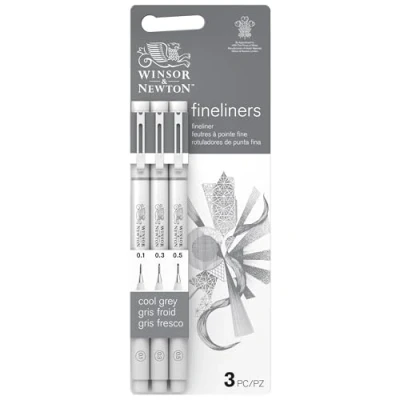 Image de Winsor &amp; Newton Fineliner Gris Set X3 Assortis