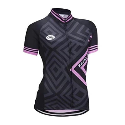 Image de Femmes Vélo Cyclisme Respirant à séchage Rapide Maillots, Jersey Cycle Manches Courtes Veste, 0026, M