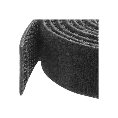 Image de STARTECH Attaches de câble à boucles auto agrippantes en vrac Rouleau 7,6 m Sangle pour câbles sur mesure Noir Tissu