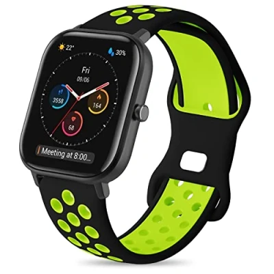 Image de Bracelet pour Amazfit GTS, 20mm en Silicone de Rechange GTS 4 Mini, 4, 3, 2, 2 2e, Bip, Bip U, U Pro, 3 GTR Mini
