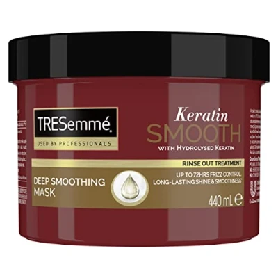 Image de TRESemme Keratin Smooth Deep Smoothing Mask Traitement capillaire à la kératine hydrolysée pour des cheveux doux, brillants et sans frisottis 440 ml