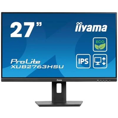 Image de ecran iiyama XUB2763HSU B1, 27&quot; Prolite, IPS, 1920x1080 @100Hz, 3ms, Haut parleurs, DP/HDMI/USB HUB, VESA, FreeSync, i Style Colour, réglable en Hauteur + Pivot, TCO, Green Product