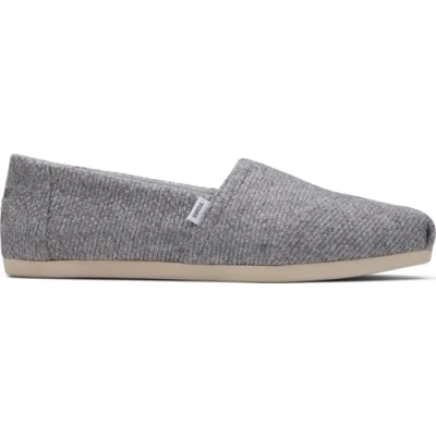 Image de TOMS Femme Alpargata Cloudbound Semelle de Mocassin, Tricot Gris Scintillant Ultime, 42.5 EU