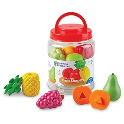 Image de Learning Resources Fruits et formes Snap n Learn , jouet pour la motricité fine les tout petits, à partir de 2 ans