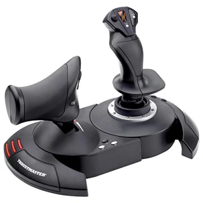 Image de Thrustmaster T.Flight Hotas X Joystick de simulateur vol 5 axes avec accélérateur, résistance réglable et boutons programmables pour PC