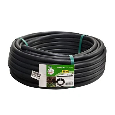 Image de Jardibric Tuyau goutte à Non incorporé percé Couronne PE noir Ø 13 x 16 mm 25 m Système d&#039;Arrosage Précis et Économique