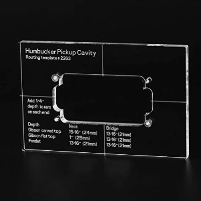 Image de Musiclily Pro CNC Acrylique Précis Humbucker Micro Routing Template pour Corps Guitare électrique