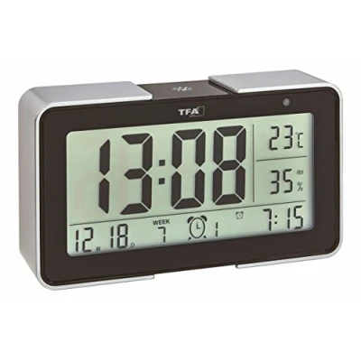 Image de TFA Dostmann 60.2540 Réveils électronique Melody avec différentes tonalités d&#039;alarme (Noir)