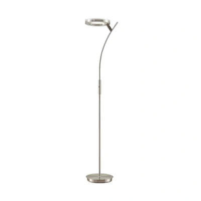 Image de Lindby Lampadaire LED Darion à intensité variable (Moderne) en Gris Métal e. a. pour Salon &amp; Salle manger (1 lampe,à), Sur Pied, Lampe a de Sol