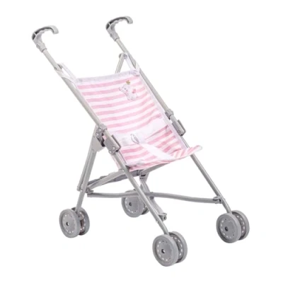 Image de JC Toys Berenguer Boutique Poussette Simple Parapluie pour bébé Thème éléphant Rose À partir de 2 Ans