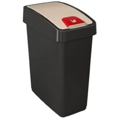 Image de keeeper Poubelle Premium avec Couvercle Basculant, Soft Touch, 25 l, Magne, Gris Graphite
