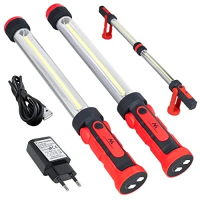 Image de Maclean MCE230 COB LED XXL 2x Lampe d&#039;atelier de travail Crochet magnétique Dual Modes 1200 lumens maximum