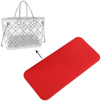Image de Doxo Insert de rangement en feutre pour sac à main et fourre tout Grand fermeture éclair Convient Speedy Neverfull MM rouge Taille : L