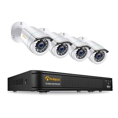 Image de Anlapus FHD 1080P H.265+ Kit Vidéo Surveillance 2MP Caméras de Extérieure avec 8CH HD DVR Enregistreur, APP Gratuie &amp; Accès à distance Système Sécurité Sans disque dur Inclus