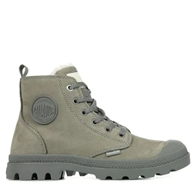 Image de Palladium Pampa HI ZIP Bottines à lacets, Femme, Taille: 38, Cloudburst/charcoal grey Nubuck