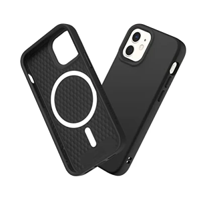 Image de RhinoShield Coque Compatible avec [iPhone 12 Mini] SolidSuit Magsafe Fine Technologie d&#039;absorption des Chocs et Finition Premium Matte Noir Classic