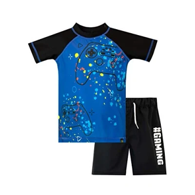 Image de Harry Bear Garçons Maillot de Bain Deux Pièces Le Jeu Bleu/Noir 10 11 Ans