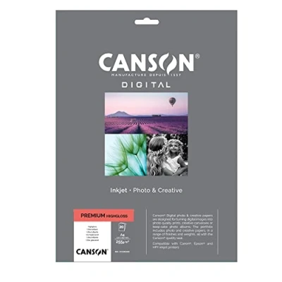 Image de CANSON Digital Premium Highgloss Pochette 20 feuilles de papier photo ultra brillant A4 255g/m²