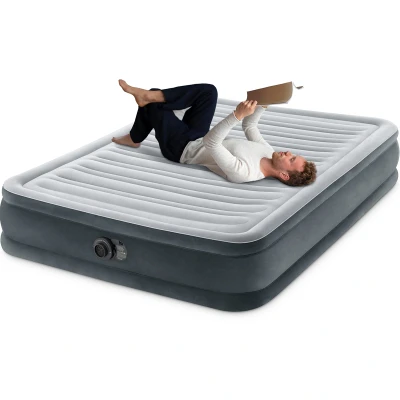 Image de Intex Lit Gonflable Full Comfort Plush avec Fibre Tech RP gonflé Dimensions : 137 x 191 33 cm