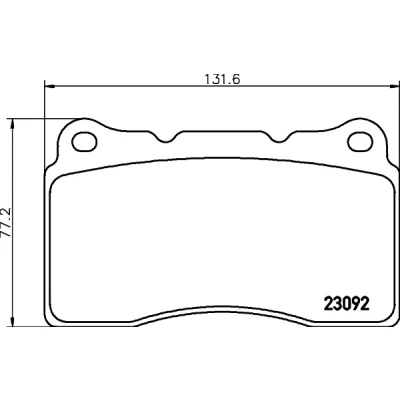 Image de HELLA 8DB 355 011 431 Jeu de plaquettes frein non préparé pour indicateur d&#039;usure RENAULT: MEGANE 3 Coupe