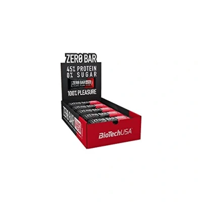 Image de BioTechUSA Zero Bar Protein Snack Faible teneur en sucre et sans lactose Texture croustillante Saveurs délicieuses, 20 * 50 g, Chocolat Noix de Coco
