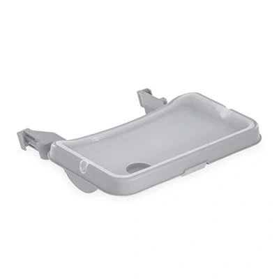 Image de Hauck Plateau Bebe Repas Alpha Tray pour Chaise Haute Bébé Alpha+ et Beta+, Réglable en Profondeur, Bords Surélevés, Inclus Tablette Amovible, Gris