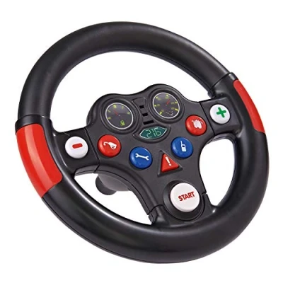 Image de BIG volant sonore de course avec son course, pour Bobby Cars construites à partir 2010 et tracteurs BIG, jouet enfants plus d&#039;un an, noir/rouge/blanc/bleu