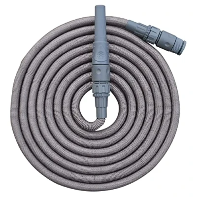 Image de Jardibric Tuyau d&#039;Arrosage Extensible et Rétractable Pratique, Léger Efficace pour Arroser Votre Jardin Vos Plantes Longueur Ajustable de 5 à 15 m.