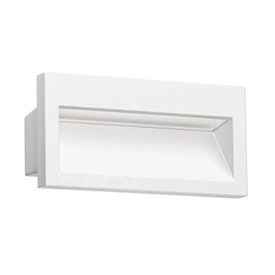 Image de ledscom.de applique murale encastrée LED NOLA, Downlight pour l&#039;extérieur, IP54 mat, 140 x 70mm, blanc chaud, balcon, entrée, carport, lampe d&#039;escalier, extérieure,