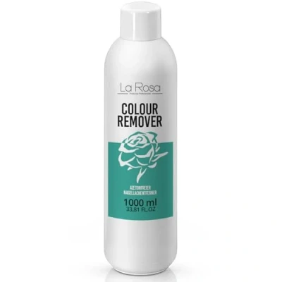 Image de LaRosa dissolvant SANS ACÉTONE 1000ml au COMPLEXE DE VITAMINES idéal pour enlever le vernis à ongles traditionnel des naturels, en gel et acrylique, avec acetone