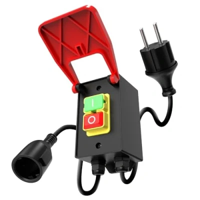 Image de interrupteur marche/arrêt monophasé 18 A 250 V AIFIZO pour table de fraisage et autres, à pression électromagnétique, machine V, sécurité 150 cm
