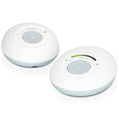 Image de Alecto DBX110 Audio Babyphone Interphone bébé numérique avec DECT 300 m design compact échelle de volume LED fonction VOX faible rayonnement blanc