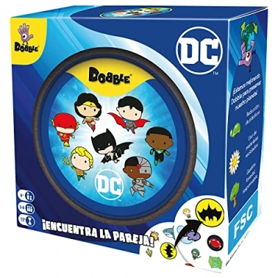 Image de Zygomatic Dobble DC Universe Jeu de Cartes d&#039;action et réflexes à partir 7 Ans 2 8 Joueurs 15 Minutes par Partie