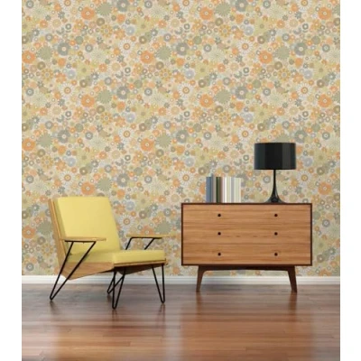 Image de A.S. Création 395353 Papier peint intissé style rétro années 70 8,50 m x 0,53