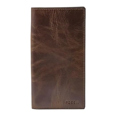 Image de Fossil Portemonnaie pour homme Derrick, 100% cuir Bifold Dark brun L : 8,9 cm, W 1,3 H 17,1 cm ML3683201