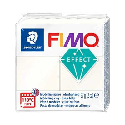 Image de STAEDTLER Fimo® effect Pain pâte à modeler 57 Grammes Effet métallique blanc nacré 8020 08