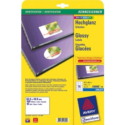 Image de Avery Zweckform C6081 10 Etiquettes glacées 88,9 x 63,5 mm feuilles (Import Allemagne)