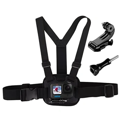 Image de Suptig Support Pectoral, Sangle pectorale réglable, matériau Respirant pour gopro Hero 13 12 11 10 9 8 7 5 4 3, akaso, DJI Osmo et Autres caméras de Sport