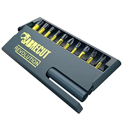 Image de 11 x SabreCut SCRKB11MX Professional Magnetic 32 mm Pz1 PZ2 PZ3 PH1 PH2 PH3 T20 T25 T30 T40 Pozi Pozidriv Phillips Torx Impact Bits et porte embouts 60 dans une boîte de rangement