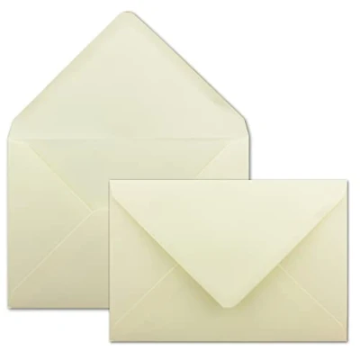 Image de Gustav NEUSER Lot De 75 Enveloppes à lettres Crème DIN C5 100 g/m² 16,2 x 22,9 cm Fermeture humide avec rabat pointu qualité supérieure