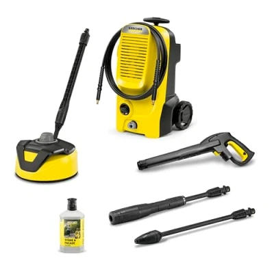 Image de Kärcher Nettoyeur Haute Pression K 5 Classic Home, : max. 145 bar, Débit 500 l/h, Surface 40 m²/h, Filtre à Eau, Poids 5,6 kg, Pistolet Pression, Rotabuse, Lance, Kit Home